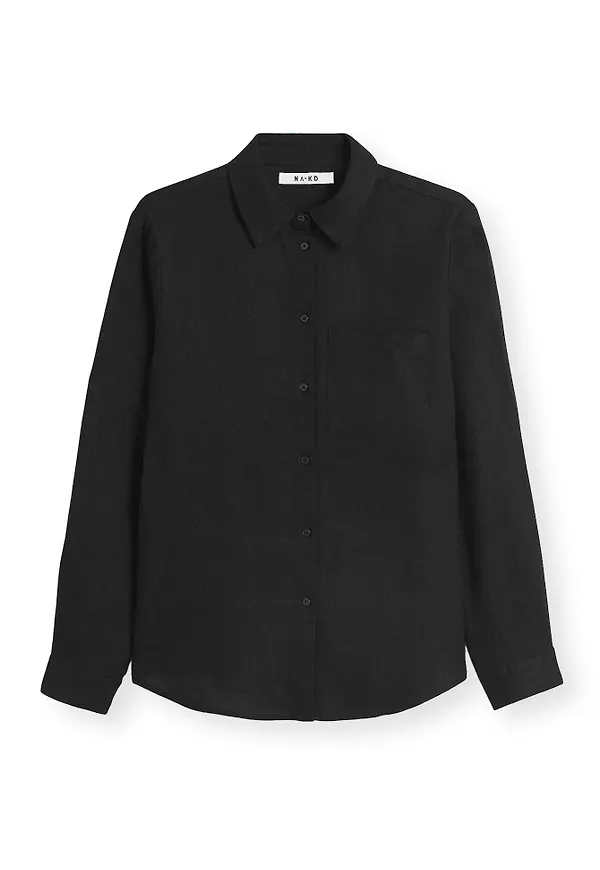 NA-KD Linneskjorta - Black