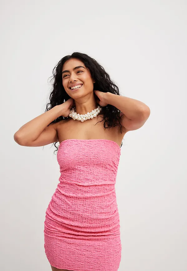 NA-KD Party Bandeau-miniklänning - Pink