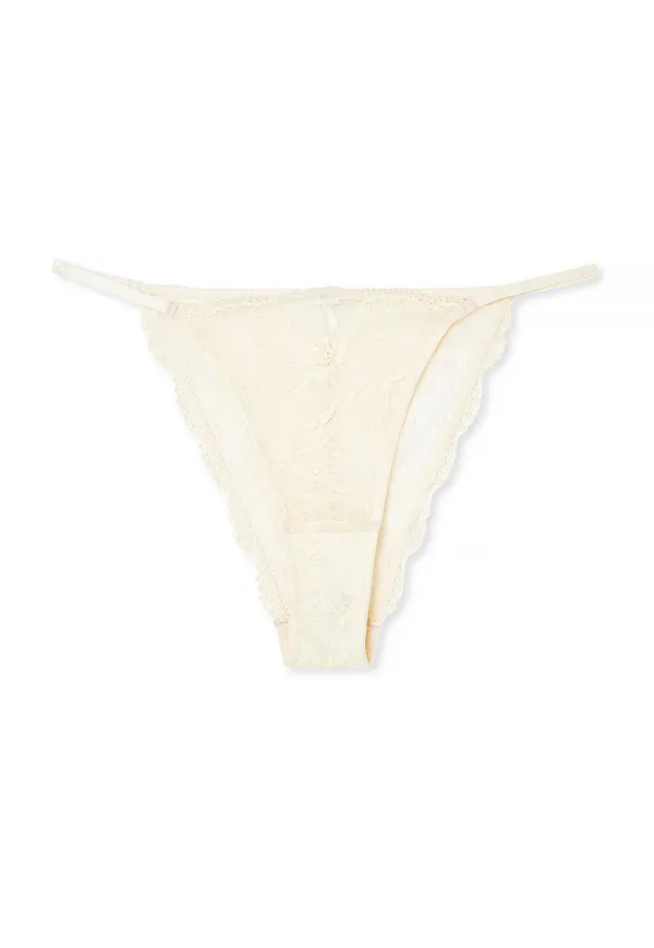 NA-KD Tangatrosor i spets - Offwhite