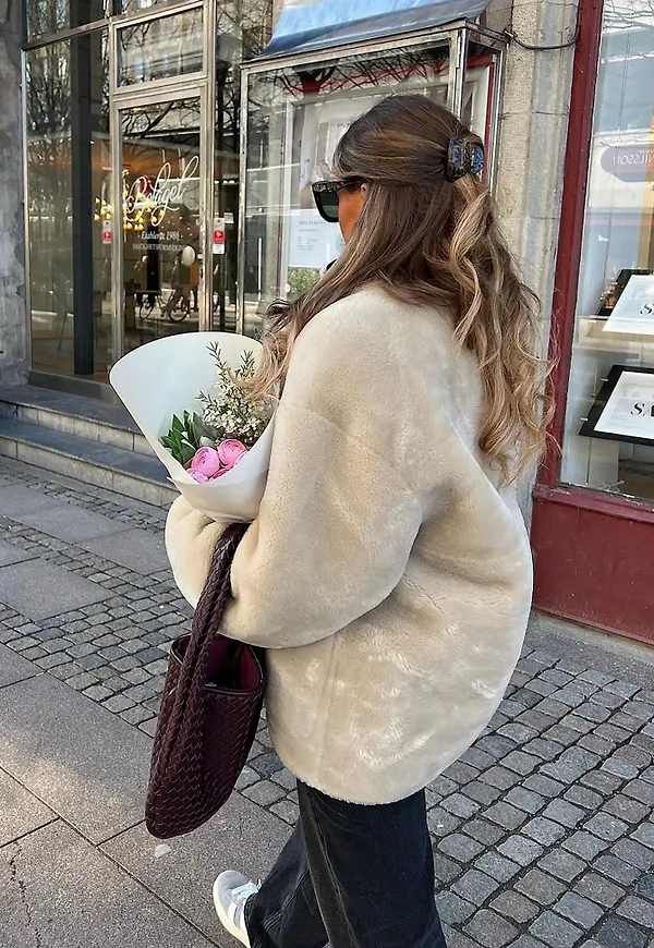 NA-KD Teddyjacka - Beige