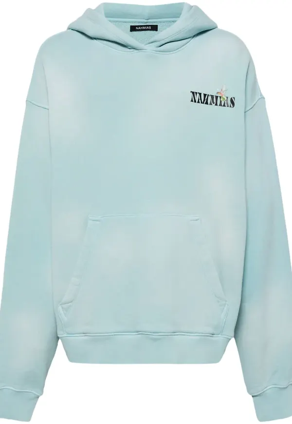 Nahmias hoodie med logotyp - Blå