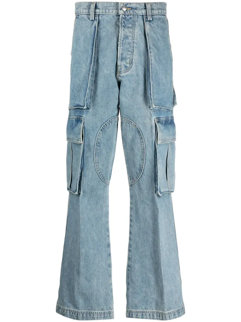 Nahmias straight-jeans i cargomodell - Blå