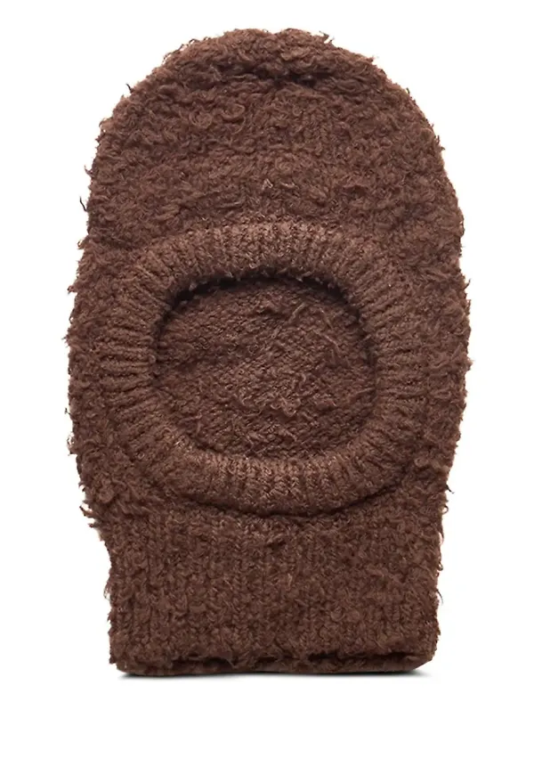 Namacheko stickad balaclava - Brun