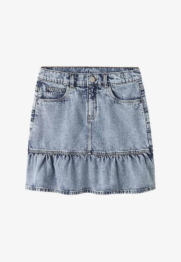 Name it - Jeanskjol nkfNynne Short 2072-mj - Blå