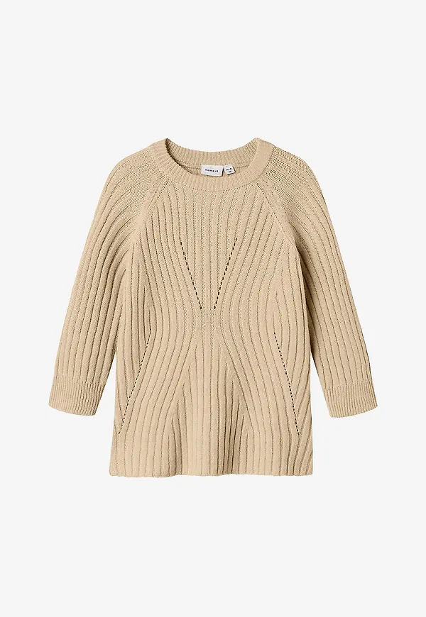 Name it - Klänning nmfRikine LS Knit - Beige