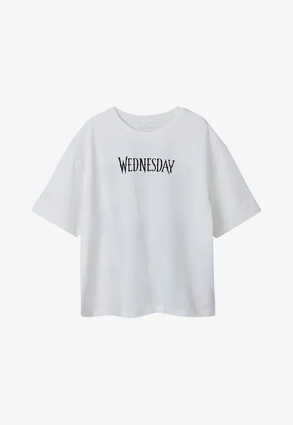 Name it - T-shirt Nkfdyp Wednesday SS Rlx Top Box Noo - Vit