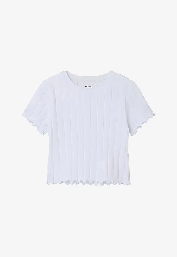Name it - Topp nkfNoralina SS Crop Top - Vit
