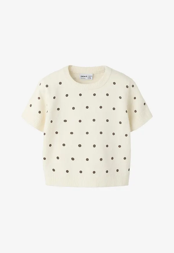 Name it - Tröja Nkfnalani Ss Knit - Vit