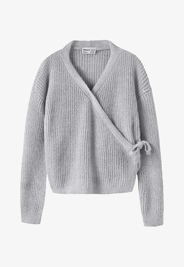 Name it - Tröja Nkfnanie Ls Knit - Grå