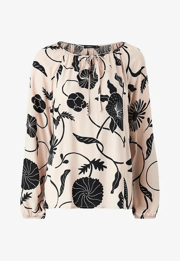 Nanso - Blus Linokukka - Beige