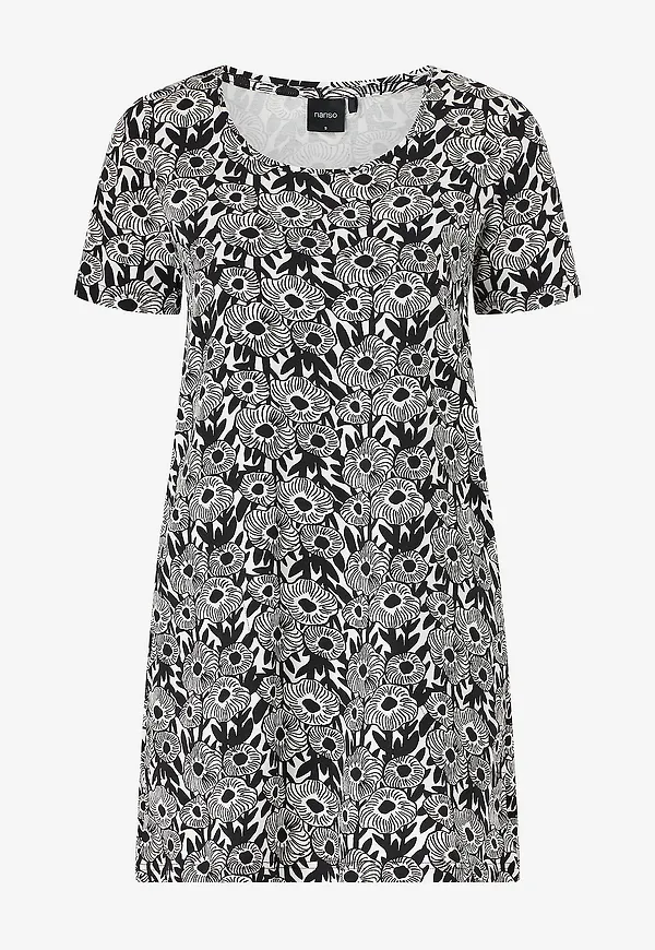 Nanso - Tunika Tunic Samettikukat - Svart