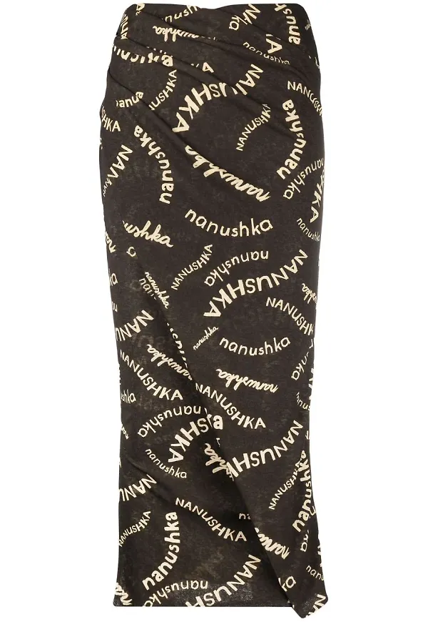 Nanushka Bodycon midikjol - Brun
