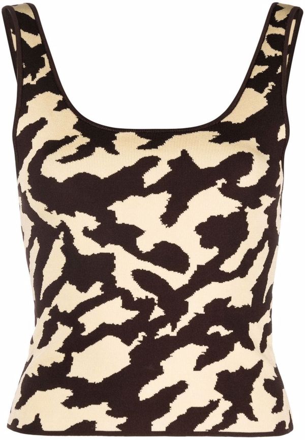 Nanushka djurmönstrat linne i jacquard - Neutral