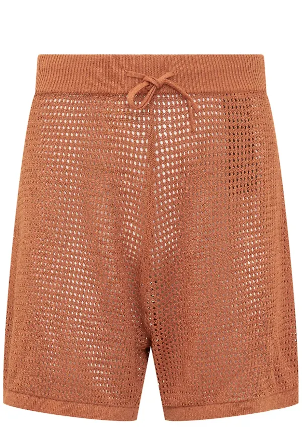 Nanushka glesstickade shorts - Orange