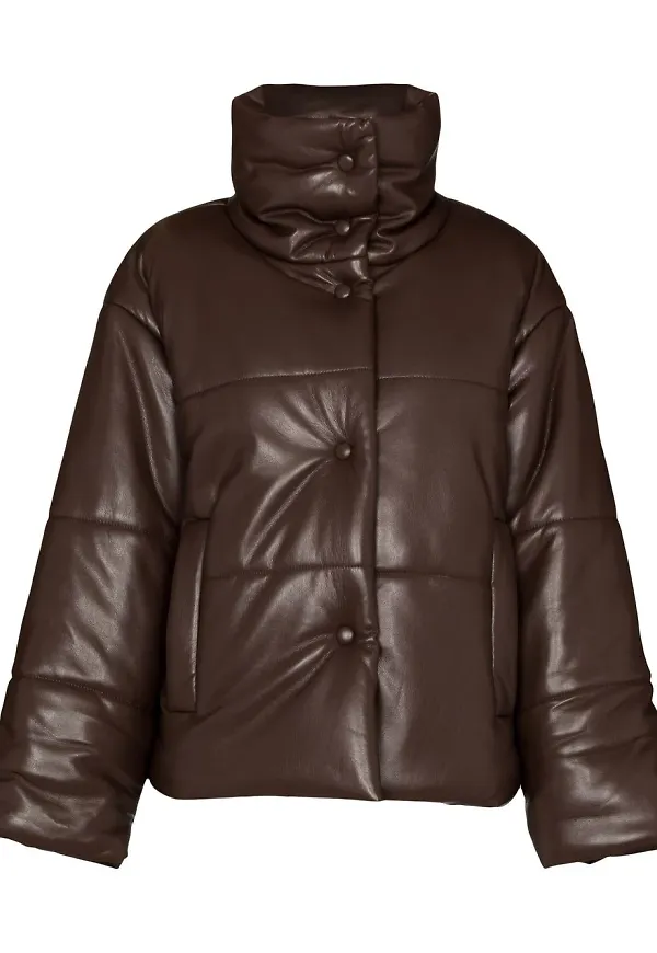 Nanushka Hide puffjacka - Brun