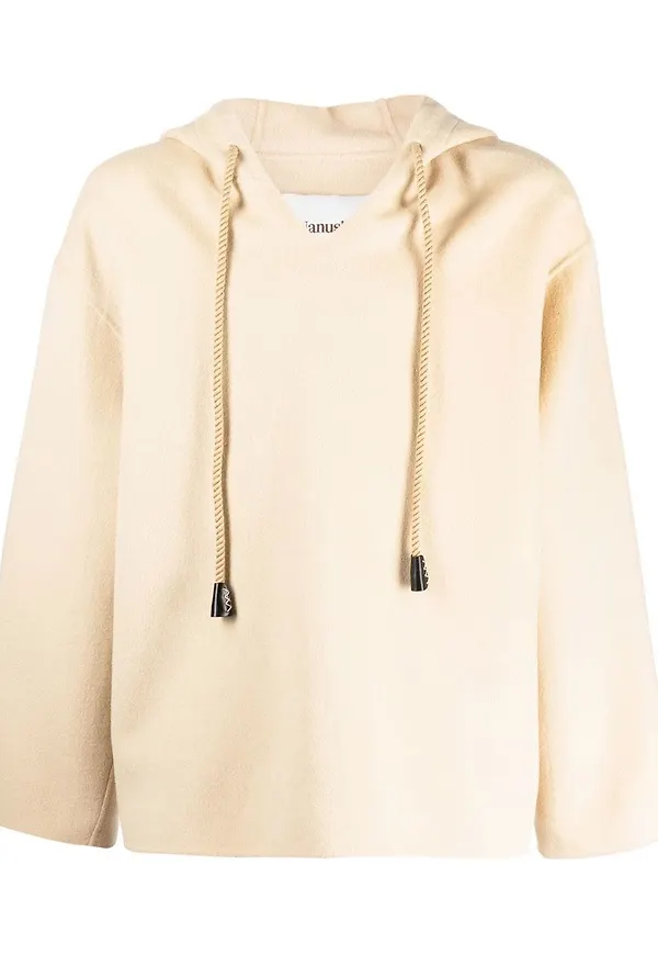 Nanushka hoodie med pilgrimskrage - Neutral