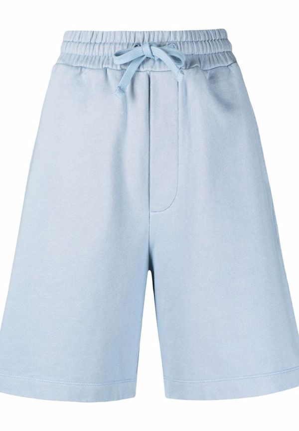 Nanushka mjukisshorts med broderad logotyp - Blå