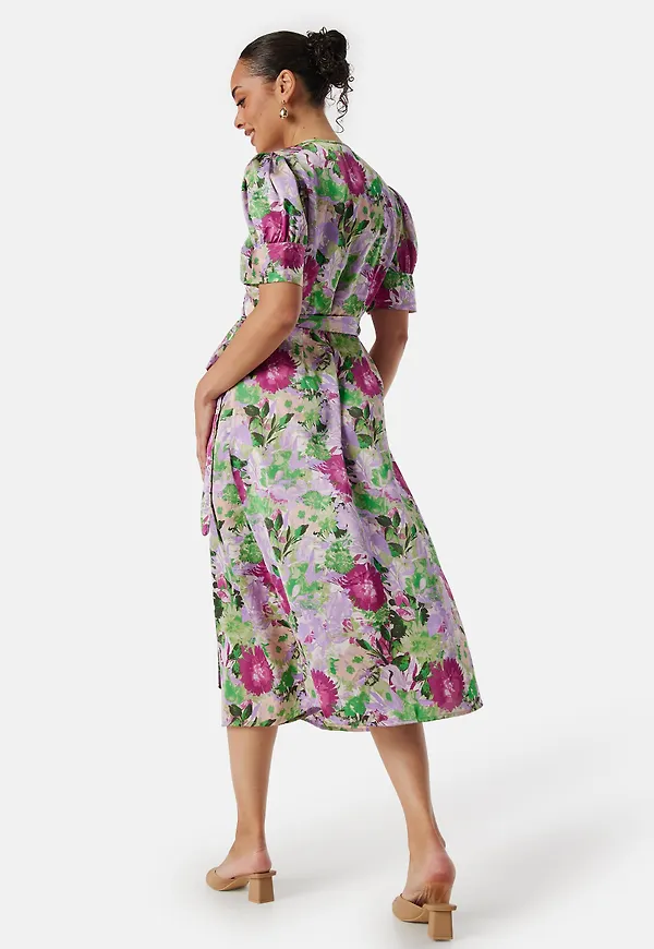 Naria S/S Wrap Midi Dress