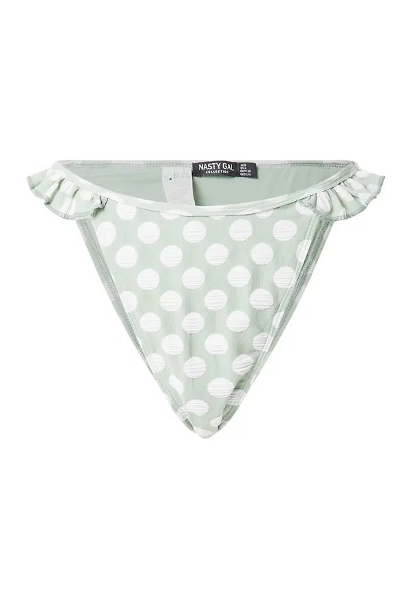 Nasty Gal Bikiniunderdel pastellgrön / vit