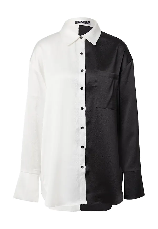 Nasty Gal Blus svart / vit