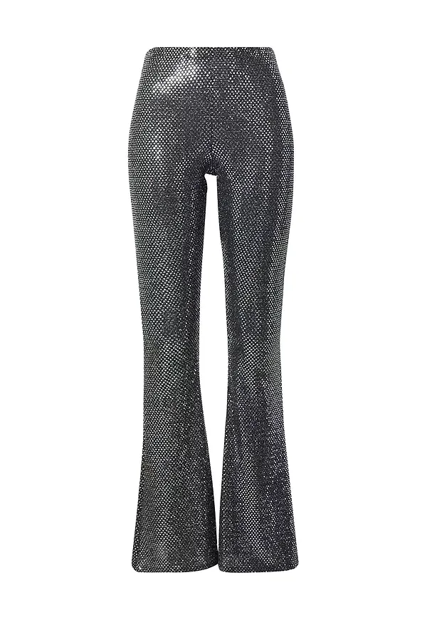 Nasty Gal Byxa svart / silver