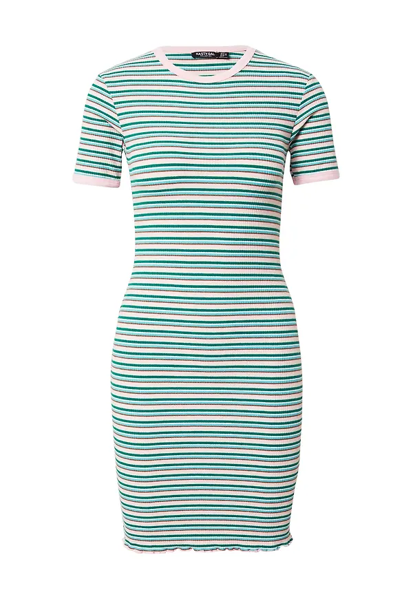 Nasty Gal Klänning brun / grön / rosa