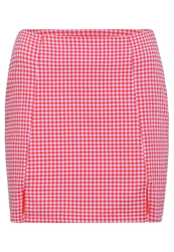 Nasty Gal Petite Kjol ljusrosa / röd / vit