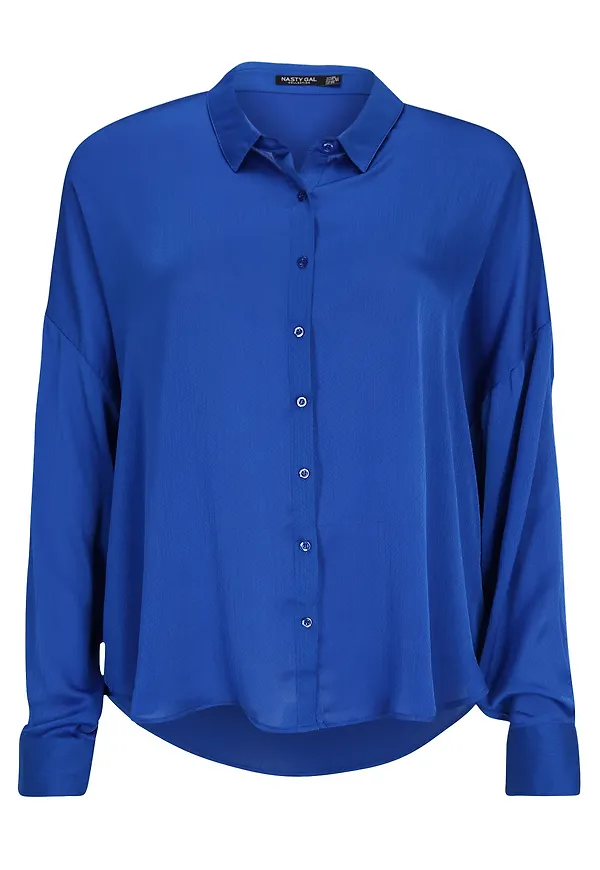 Nasty Gal Plus Blus royalblå