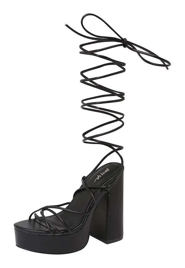 Nasty Gal Remsandal svart