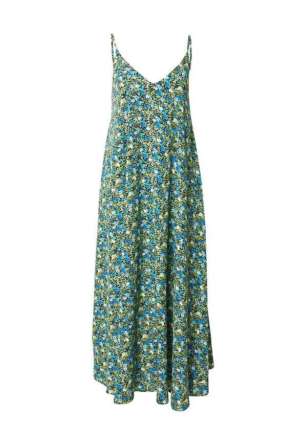 Nasty Gal Sommarklänning blå / gräsgrön / svart