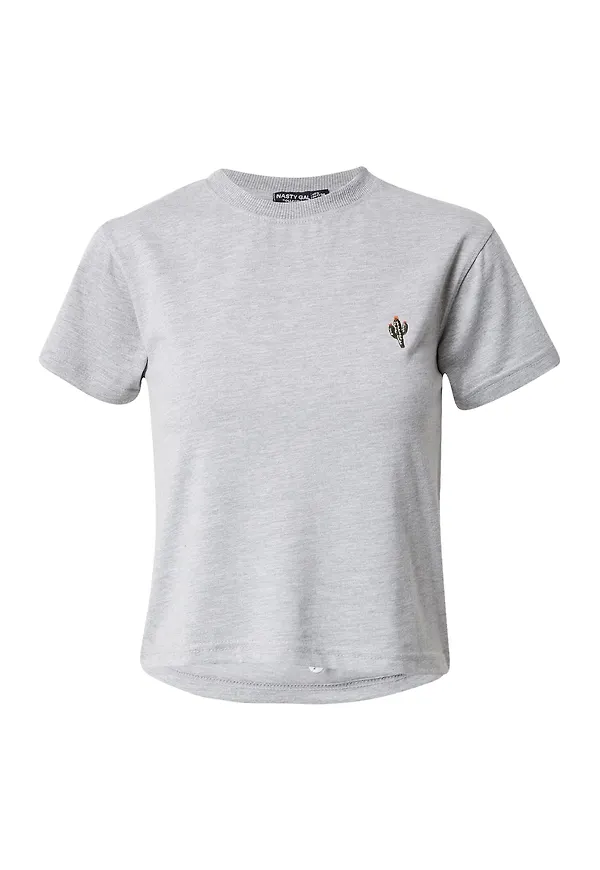 Nasty Gal T-shirt gråmelerad