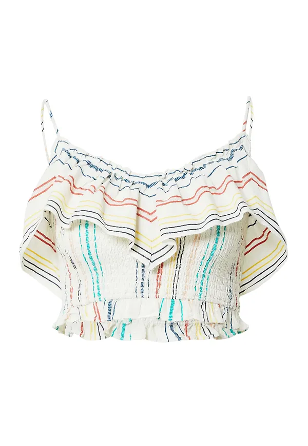 Nasty Gal Topp blå / gul / röd / vit