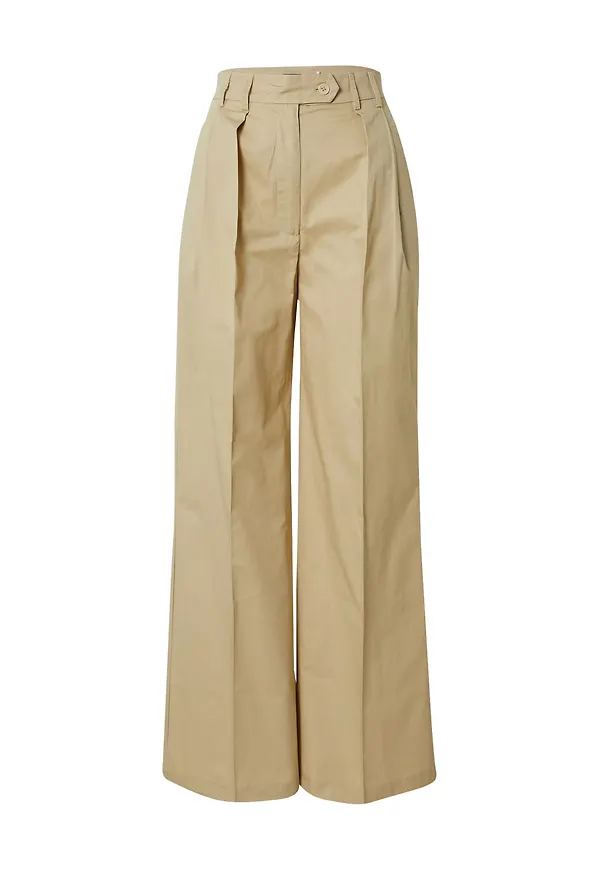 Nasty Gal Veckad byxa 'Poplin' ecru