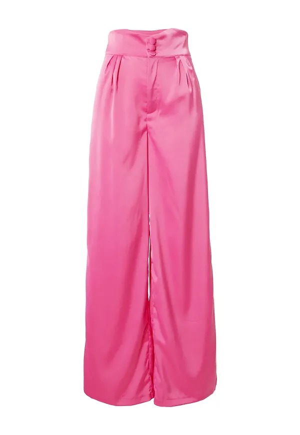Nasty Gal Veckad byxa rosa