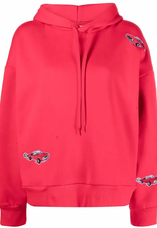 Natasha Zinko broderad hoodie - Röd