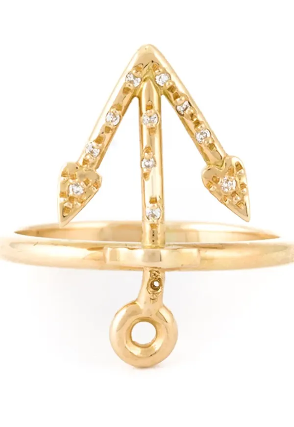 Natasha Zinko mini anchor ring - Metallic