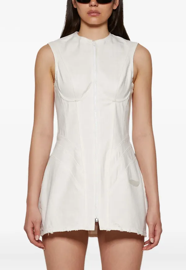 Natasha Zinko Perfect Body miniklänning med dragkedja - Vit – Farfetch