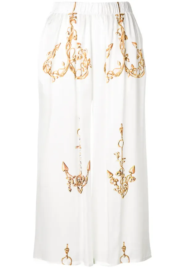 Natasha Zinko printed culottes - Vit