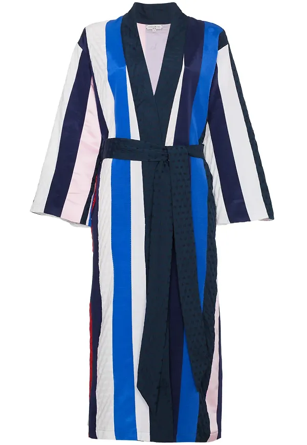Natasha Zinko Striped midi robe - Flerfärgad