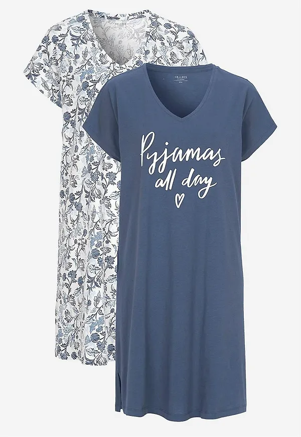 Nattlinne med v-ringning 2-pack