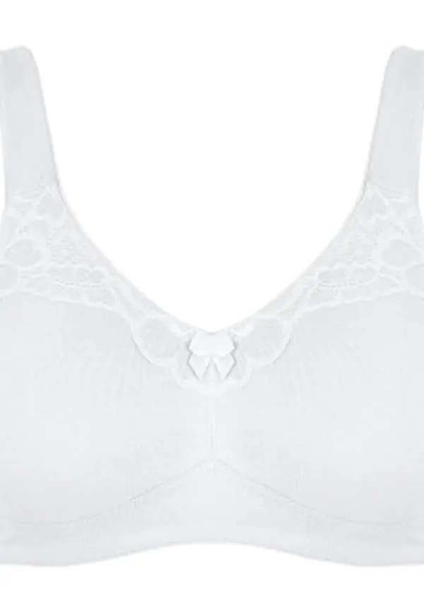NATURANA BH Molded Cotton Soft Bra Vit bomull B 75 Dam
