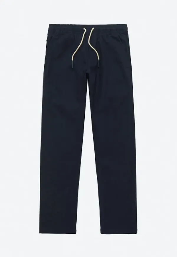Navy Linen Long Pant