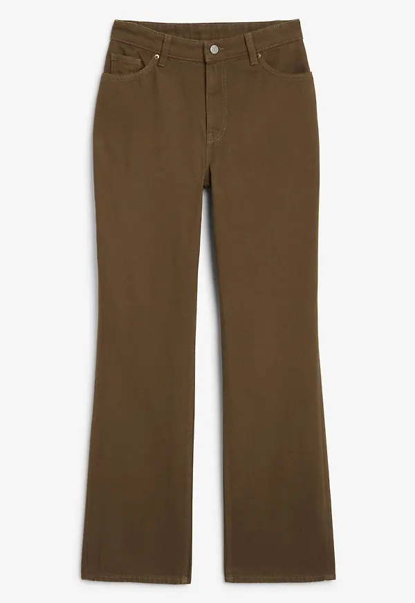 Nea high waist brown jeans - Beige