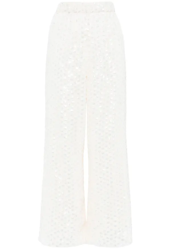 Needle & Thread Raindrop paljettbyxor - Neutral