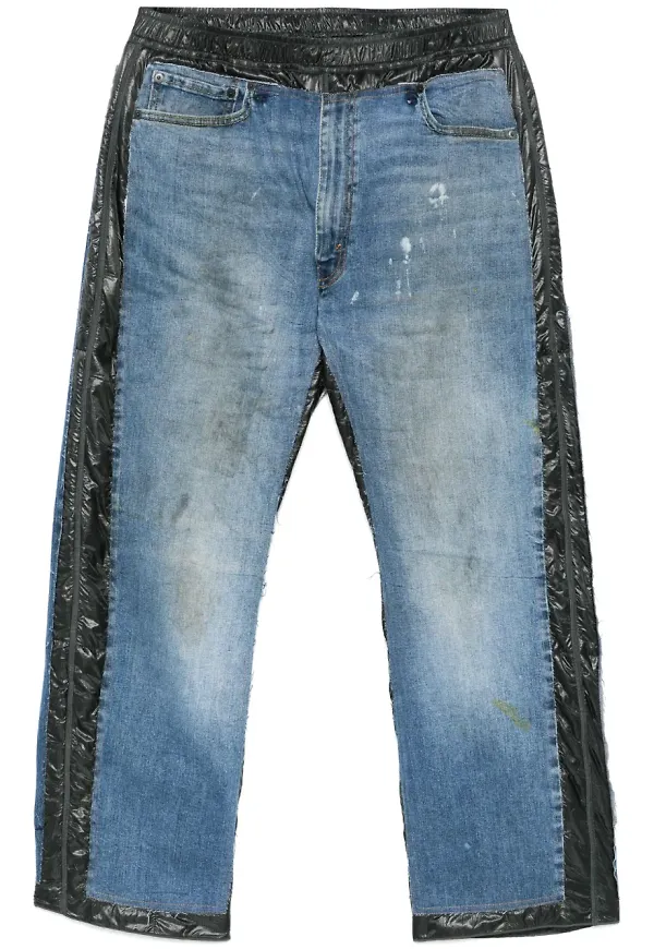 Needles jeans med kontrastkant - Svart