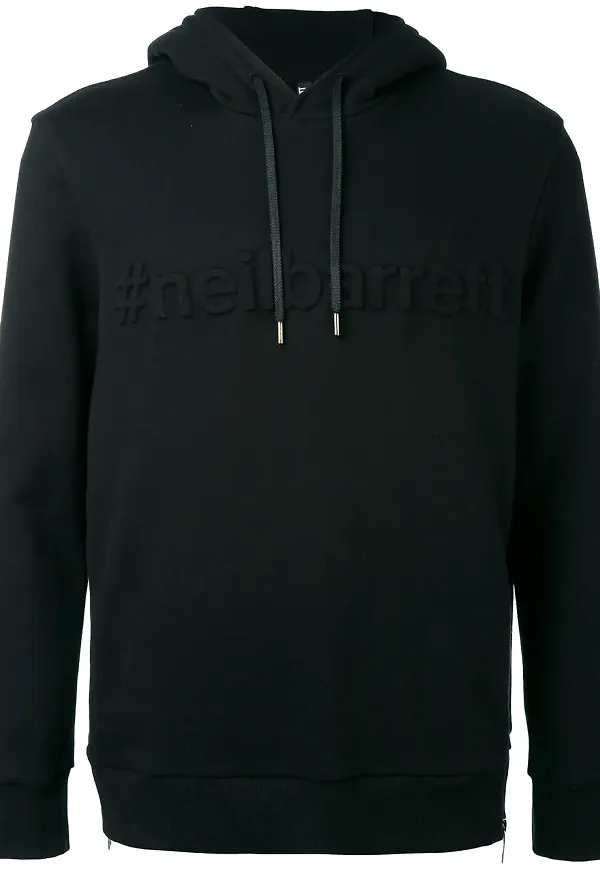 Neil Barrett präglad sweatshirt - Svart