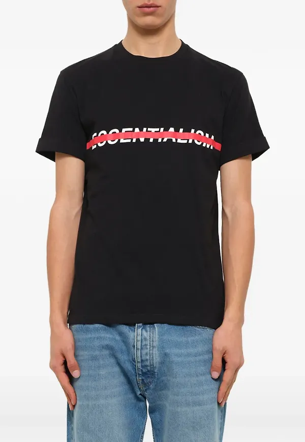 Neil Barrett slogan T-shirt - Svart