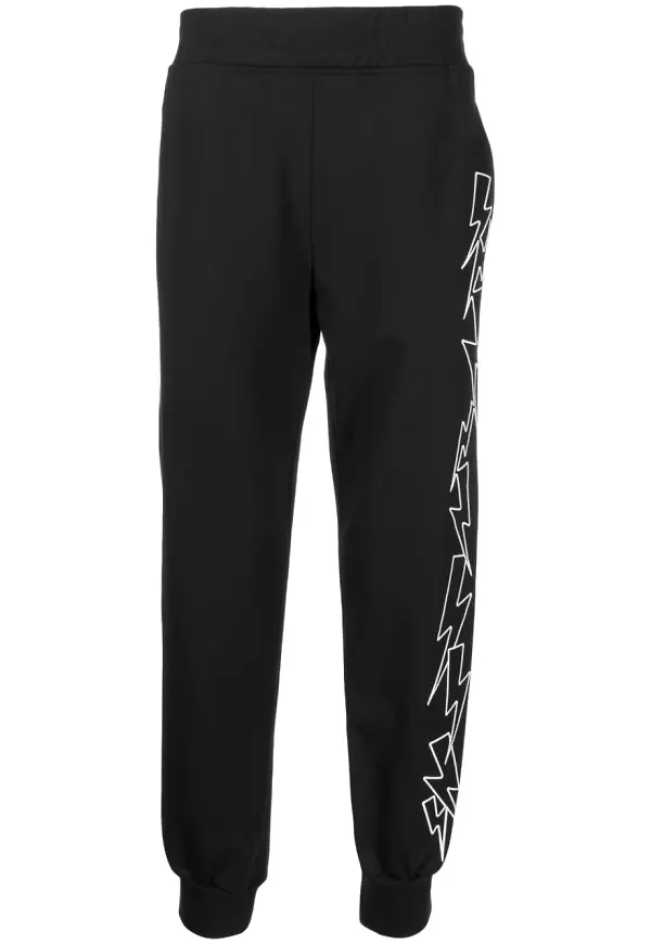 Neil Barrett sweatpants med brodyr - Svart