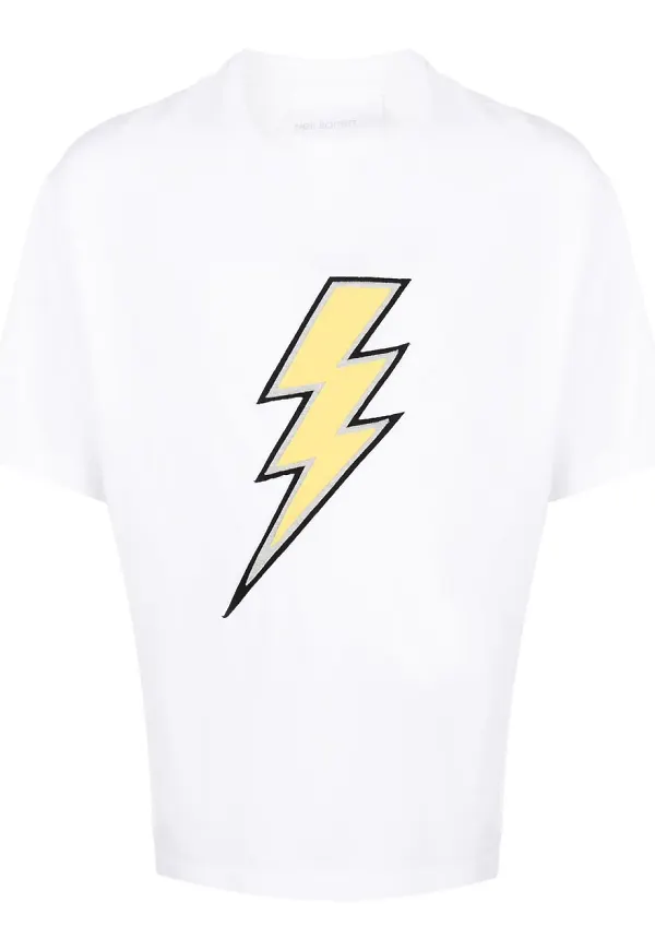 Neil Barrett t-shirt med brodyr - Vit