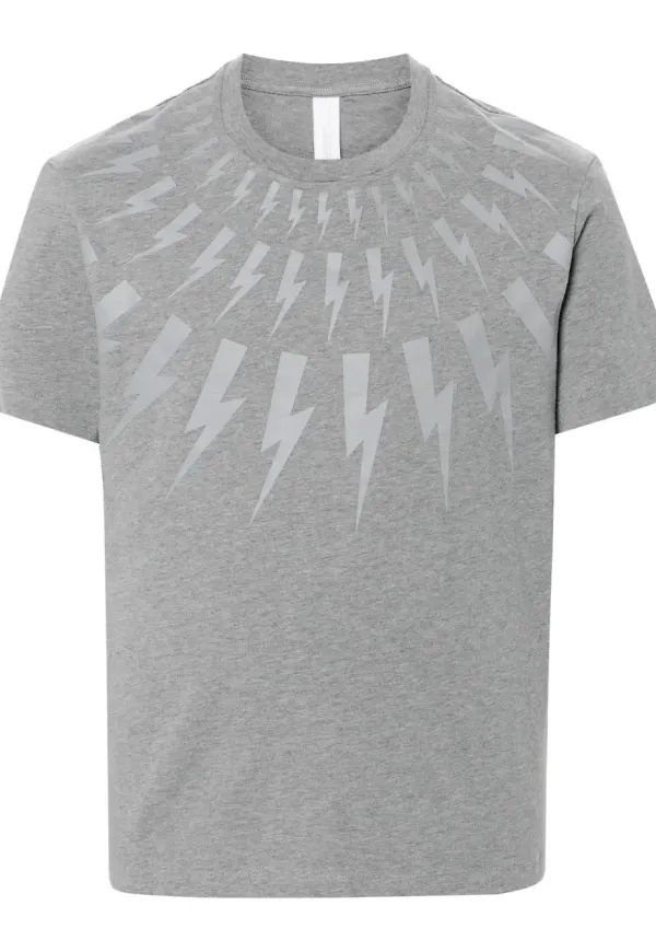 Neil Barrett t-shirt med tryck - Grå